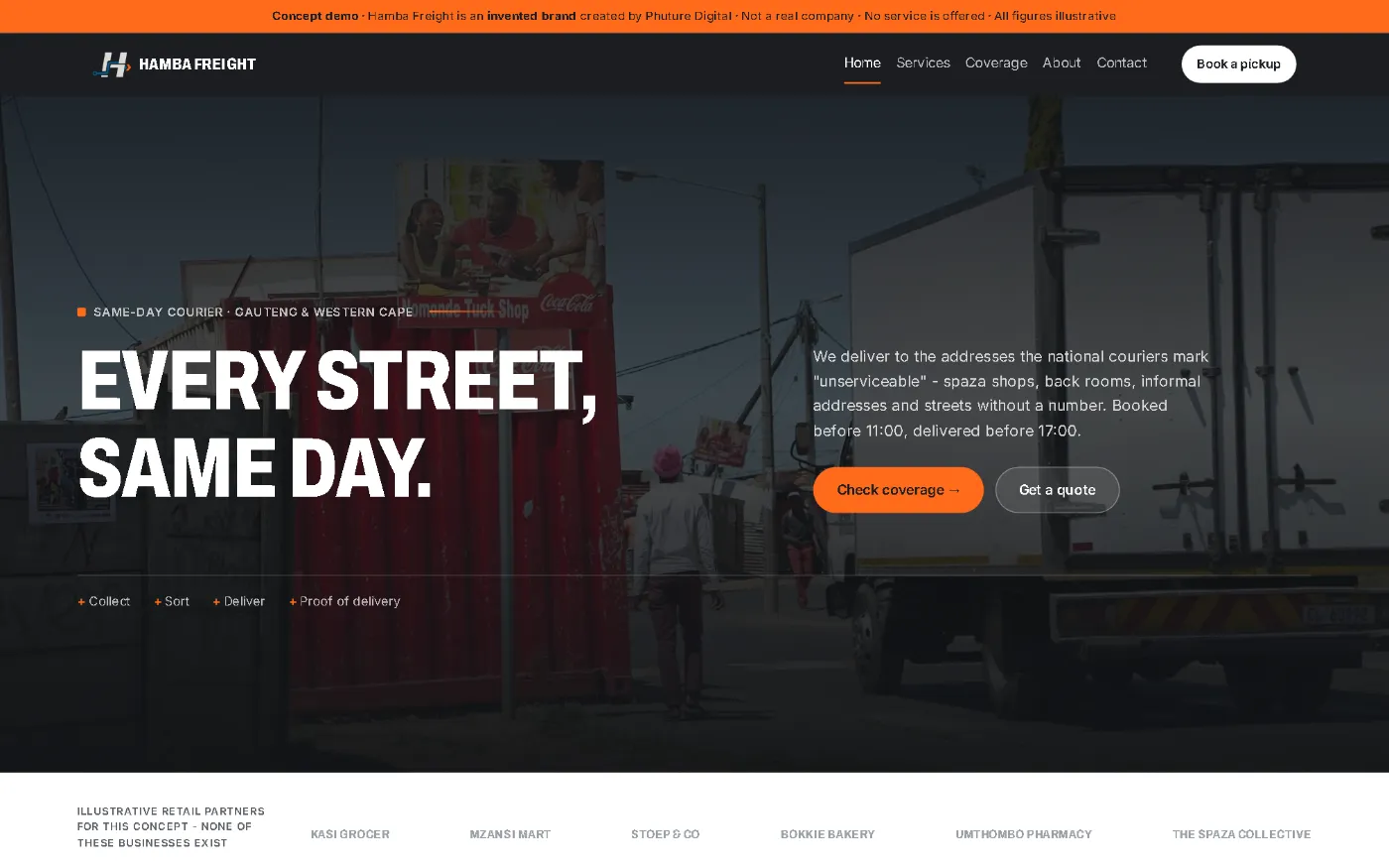 Hamba Freight — Concept Site