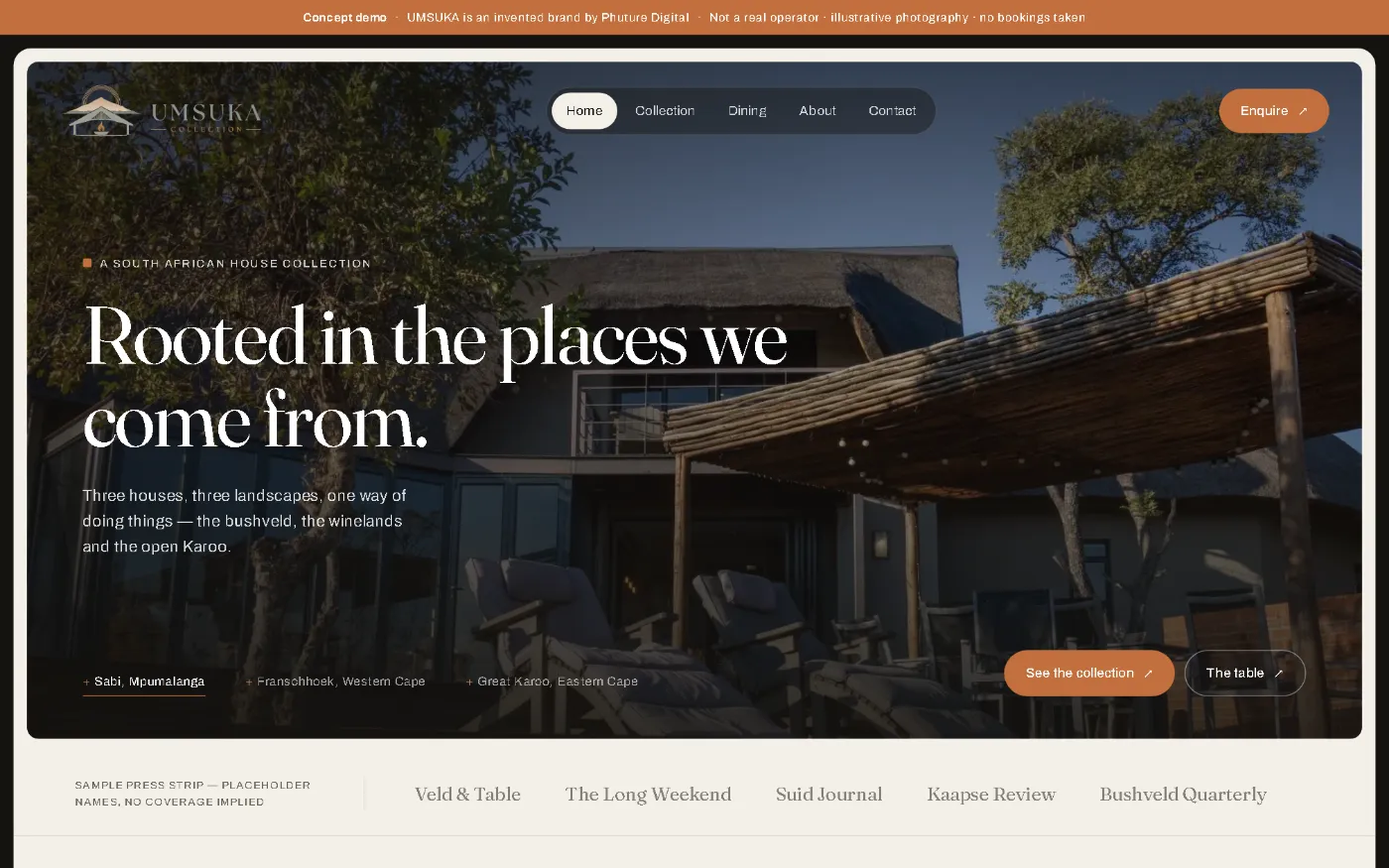 UMSUKA Collection — Concept Site